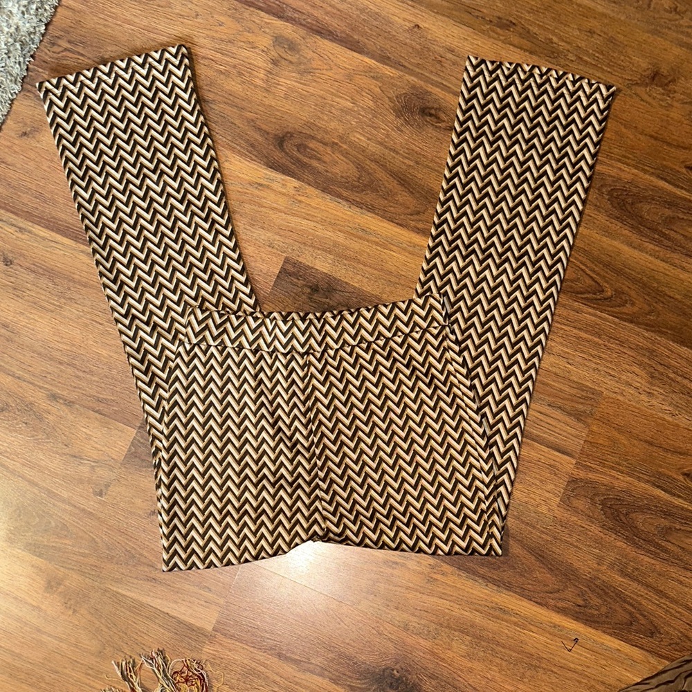 Chevron Patterned Boot Cut Pants